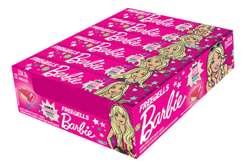 Drops Freegells Barbie Pacote Com 12 Unidades
