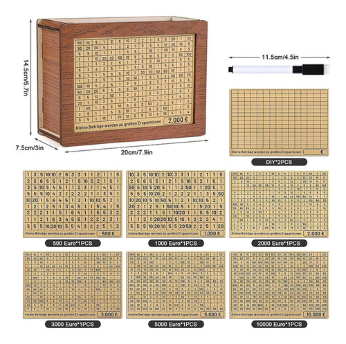 Hucha De Madera Con Contenedor De Dinero For Adultos Y