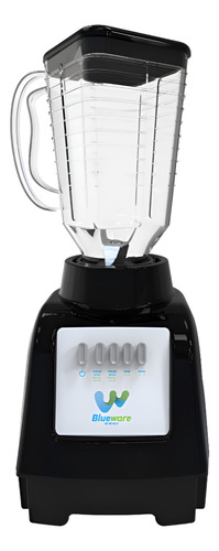 Licuadora Blueware 1.25 Lt +procesador 700ml Negra Color Negro