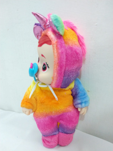 Bebés De 25 Cm Con Sonido De Carcajada Y Pijama De Unicornio