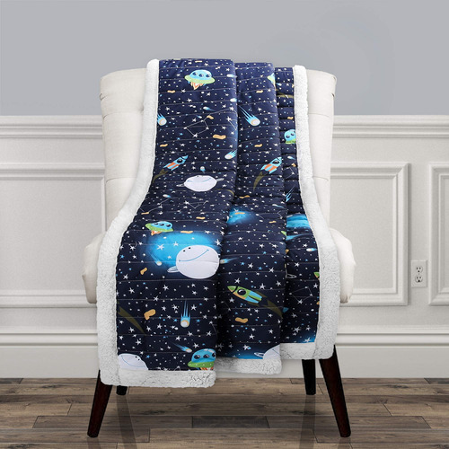 Lush Decor, Manta Sherpa De Universo Marino, Manta Reversibl