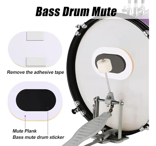 Eastrock Drum Mute Pads Set 10 Piezas Con Cymbal Pad + Hi Ha