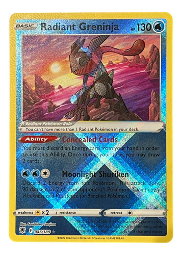 Cartas Pokemon Radiant Greninja Shining Holo