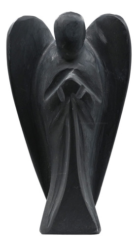 Ángel De Shungita Curativa Estatua Decorativa 7.62 Cm