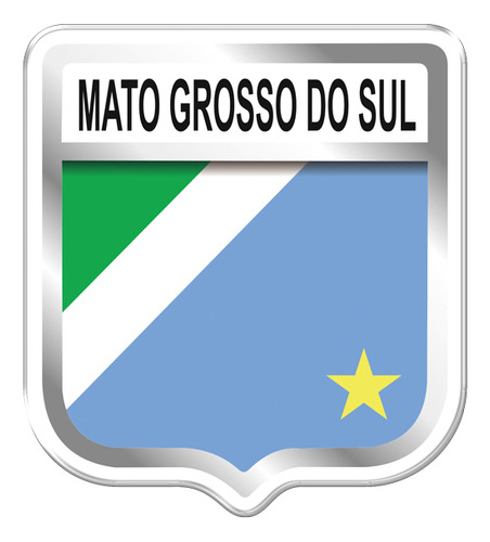 Adesivo Decorativo Em Relevo Brasão Mato Grosso Do Sul
