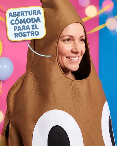 Funidelia - Disfraz De Emoji Caca Para Hombre Y Mujer, El Más Divertido Y Original Para Fiestas, Carnaval Y Halloween, Color Marrón