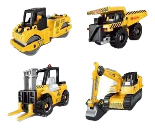4 Piezas Vehículos De Construcción Modelos De Tambor De