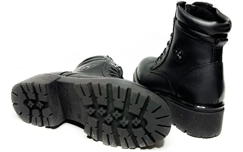 Borcegos Savage Mujer Moda Rockero Chupines Cuero Qr 682cira 65.500