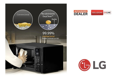 Microondas LG Neochef Mh8296 Inverter Grill Negro 42 Litros