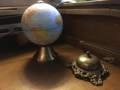 Imagen 8 de 8 de Globo Terráqueo 25 Cm Vintage Estilo Antiguo Base Metálica