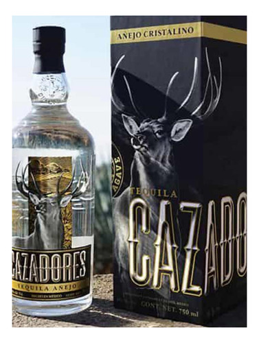 Caja De 6 Tequila Cazadores Añejo Cristalino 750 Ml