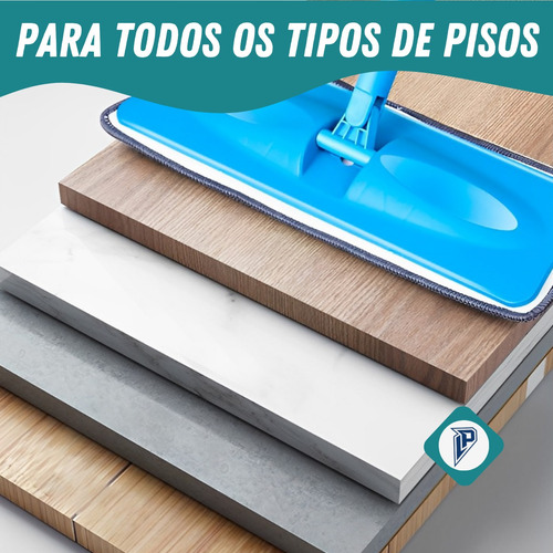 Kit 2 Refil Microfibra Para Mop Spray Rodo Mágico Vassoura
