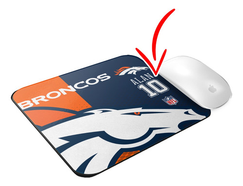 Mousepad Personalizado Denver Broncos Con Tu Nombre