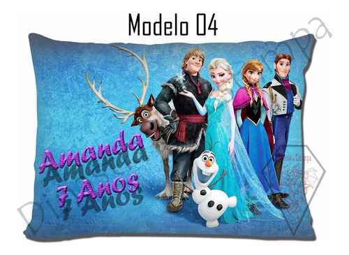 25 Almofada Personalizada 20x30 Cm Frozen Aniversário Chá