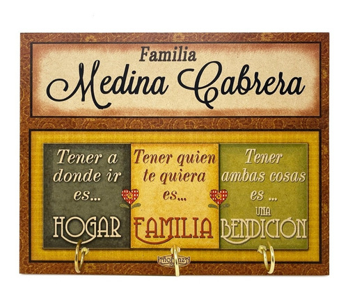 Añoranza| Cuadro Familia Bendición Apellidos Personalizado 