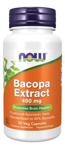 Bacopa Extract 450 Mg 90 Cápsulas Vegetales Now