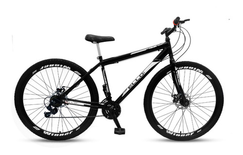 Mountain bike Ello Bike Velox aro 29 21v freios de disco mecânico câmbios Ltx cor preto/branco