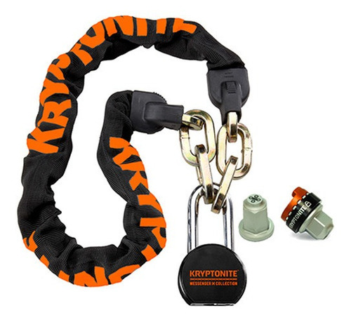 Cadena Bicicleta Messenger Chain Moly + Tuerca M10 Color Naranja