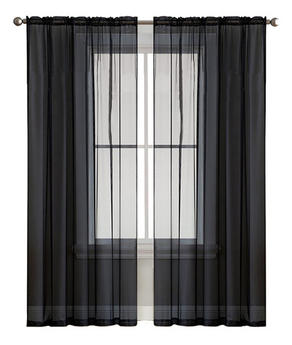 Cortinas Transparentes Para Sala De Estar, Paneles De Ventan