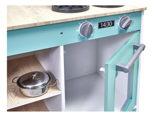 Camión De Comida Y Cocinita De Madera Infantil 2 En 1 Plum