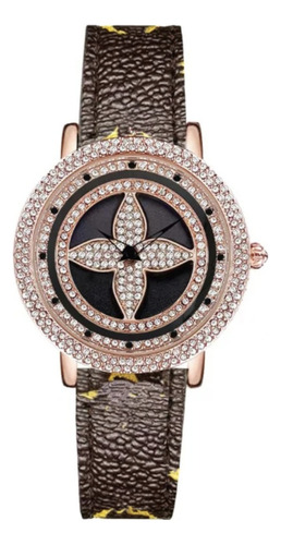 5820 - Small Black Box - Inra Fashion Clover Quartz Watch