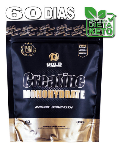 Creatina Monohidrato 300 Fuerza Crecimiento Muscular Gold