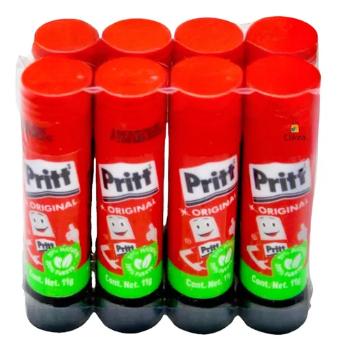 LÁPIZ ADHESIVO PRITT 11G BLISTER CON 3 PIEZAS + 1 LÁPIZ ADHESIVO NARANJA  METÁLICO 10G 