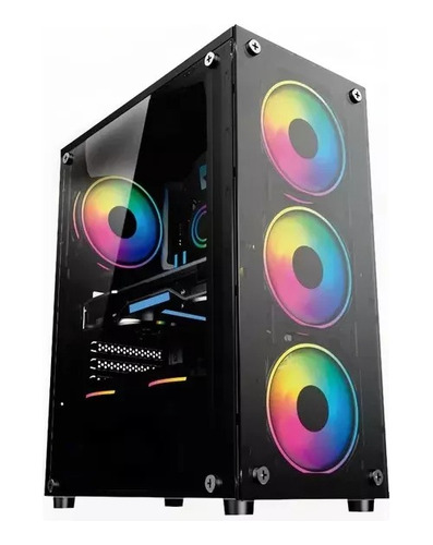 Case Pc Mid Atx Gaming Frontal Y 1 Lateral Transparentes