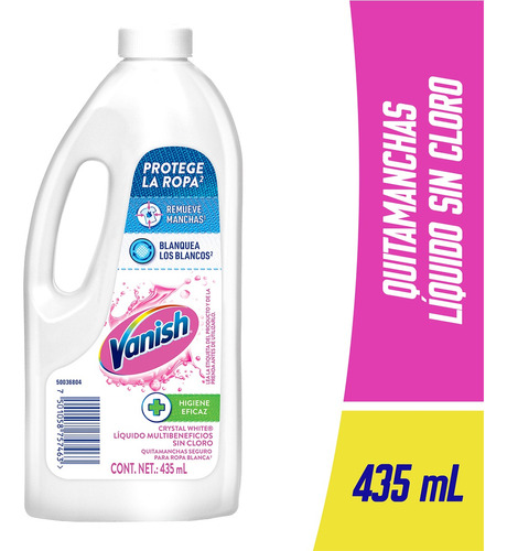 Vanish Quitamanchas Ropa Blanca Gel Crystal White 435 Ml