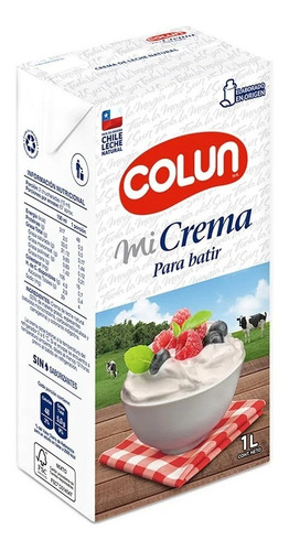 Crema Para Batir Colun Larga Vida 1 L