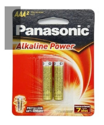 Pila Aaa Alkalinas Panasonic Blister X 2 Unidades