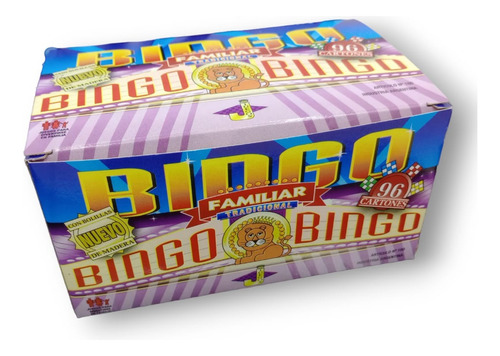 Bingo C/ Bolillas De Madera 96 Cartones En Caja