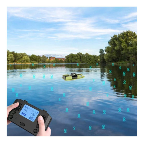 Barco De Cebo De Hawjreng Gps Rc Para Pesca Rango De 500 M,
