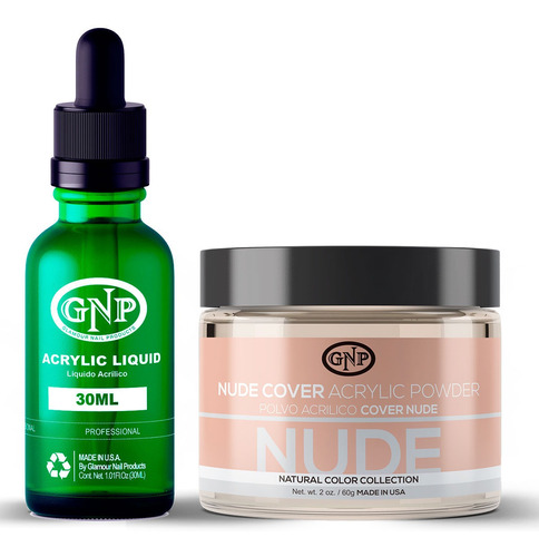 Cover Gnp Nude 60gr. + Líquido Acrílico Gnp 30ml