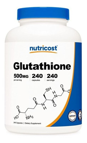 L Glutation 500mg Antioxidante 240 Caps Glutathione Reducido Sabor Neutro