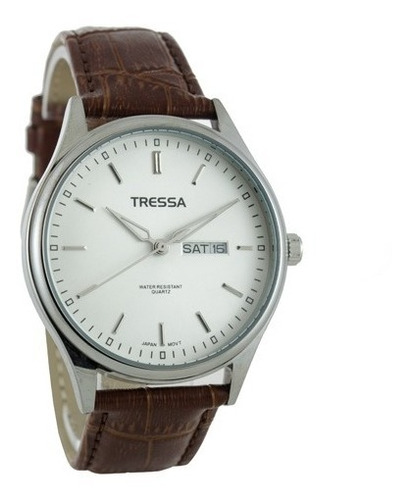 Reloj Tressa Hombre Doble Calendario Cuero Barry Garantia 