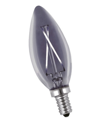 Lampara Led Filamento Smoked E14 Vela 3w E27 Luz Desing