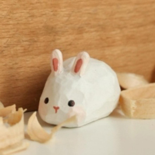 Mini Tallado De Madera Estatua De Animales Decoración