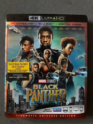 Black Panther 4k Blu-ray Slipcover En Stock Cerrada