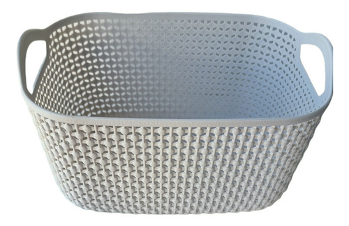 Canastos Cestos Contenedores Plastico Multiuso 24x12x16,5cm Color Gris claro