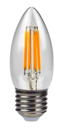 Lampara Led Vela Filamento Foco Vintage 4w = 40w Dimerizable