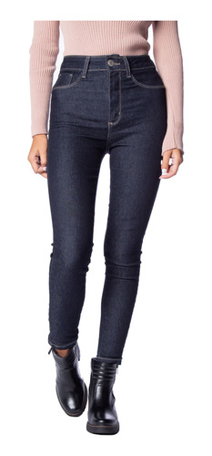 Calça Jeans Feminina Sawary Push Up Skinny Azul Escuro