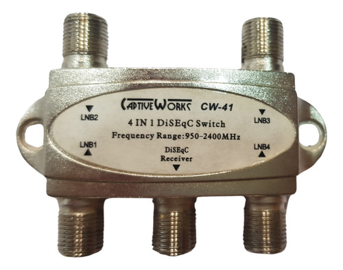 Fta 4x1 Diseqc Cw-41 Switch Captive Works  950-2400 Mhz
