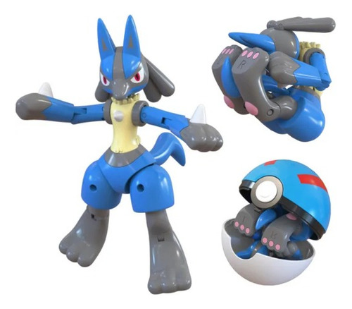 Figura Accion Pokemón - Lucario Con Pokebola