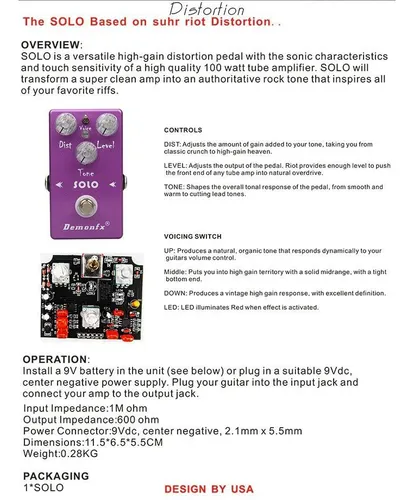 Demonfx Solo Distortion/Suhr Riot Distortion Clone