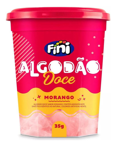  Algodão Doce Fini Sabor Morango - 35gFini Algodão doce fini sabor morango - 35g