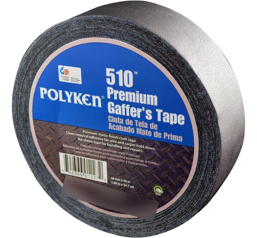 Pack 6 Cintas Gaffer Tape Polyken 510 2 Pulgadas (48mm) X50m Color Negro