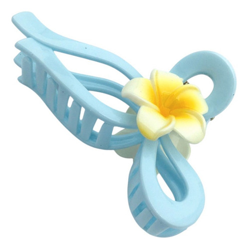 1 Celeste Broche De Pelo Grande Mariposa C/ 2 Flores C:10574 Celeste