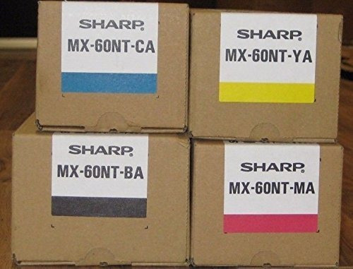 Genuino Sharp Cartucho De Tóner Conjunto Mx-60ntba Mx-60ntya