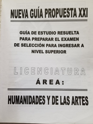 A5 Guía De Estudio Resuelta Area Humanidades Y Las Artes (Usado)